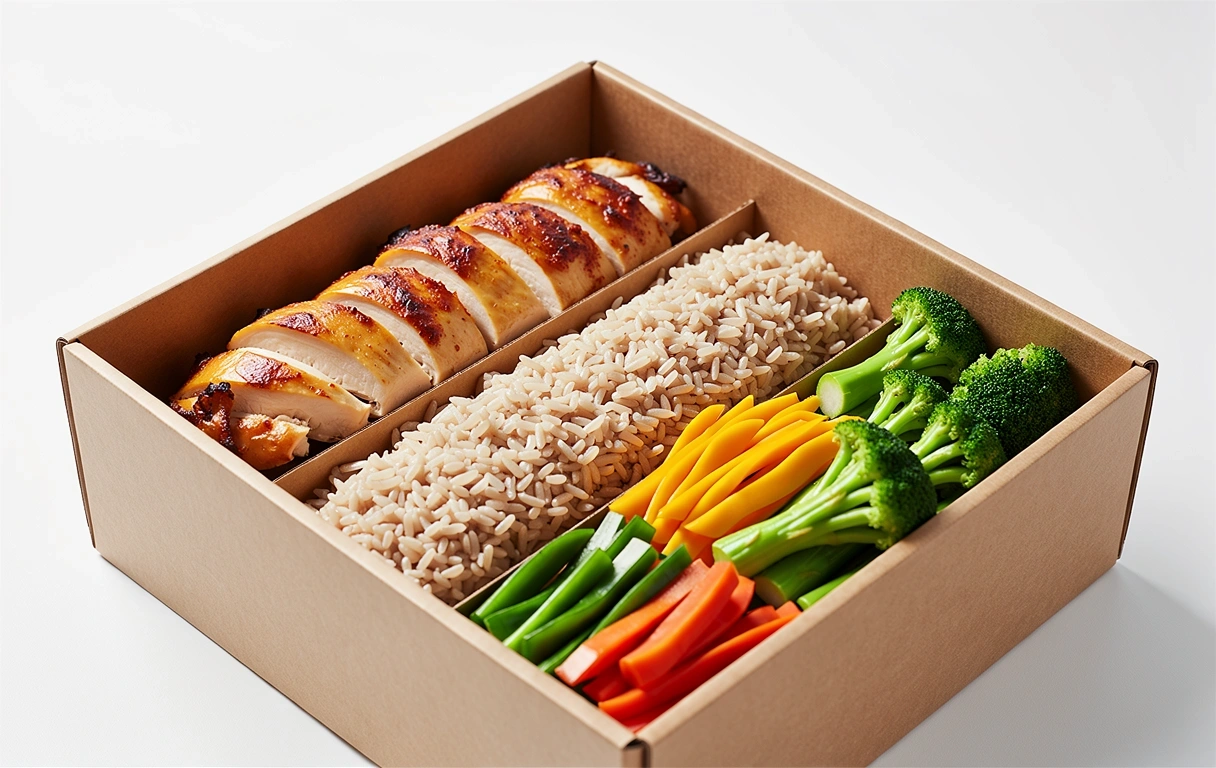 Properly portioned healthy meal kit